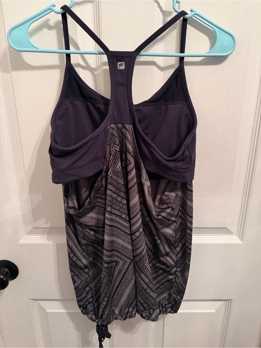 Fabletics Black and Gray Geometric Racerback Tank - Picture 2 of 4